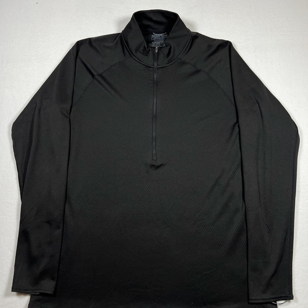 Patagonia Capilene Lightweight Zip Neck Pullover Black Jacket Mens Size XXL